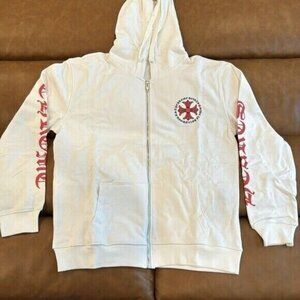Chrome Hearts White & Red Big Logo Pullover Hoodie Men’s Size Large
